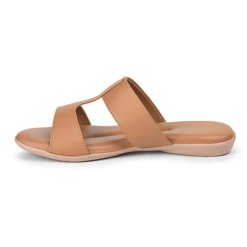 Senorita Casual Tan Slippers For Women MK-202 By Liberty