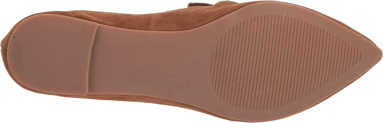 Steve Madden Flourish Cognac Slip On Pointed Toe Suede Embellished Loafers